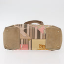 Salvatore Ferragamo Tote Bag Nylon Beige Gold Auth BAZ714A-9
