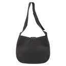 CELINE Horse Carriage Shoulder Bag Leather Dark Brown Gold Auth BAZ715-3