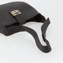 CELINE Horse Carriage Shoulder Bag Leather Dark Brown Gold Auth BAZ715-7