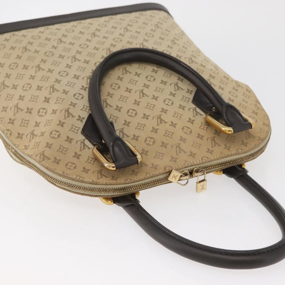 LOUIS VUITTON Monogram Mini Alma Haut Hand Bag Khaki M92203 LV Auth BAZ717