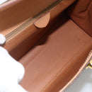 CELINE Macadam Canvas Hand Bag PVC Leather Brown Gold Auth BAZ721A-11