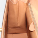 CELINE Macadam Canvas Hand Bag PVC Leather Brown Gold Auth BAZ721A-19