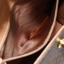 CELINE Macadam Canvas Hand Bag PVC Leather Brown Gold Auth BAZ721A-21