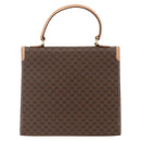CELINE Macadam Canvas Hand Bag PVC Leather Brown Gold Auth BAZ721A-2