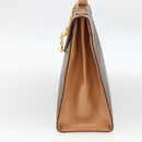 CELINE Macadam Canvas Hand Bag PVC Leather Brown Gold Auth BAZ721A-4