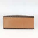 CELINE Macadam Canvas Hand Bag PVC Leather Brown Gold Auth BAZ721A-5