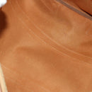CELINE Macadam Canvas Boston Bag PVC Leather Brown Gold Auth BAZ722-11