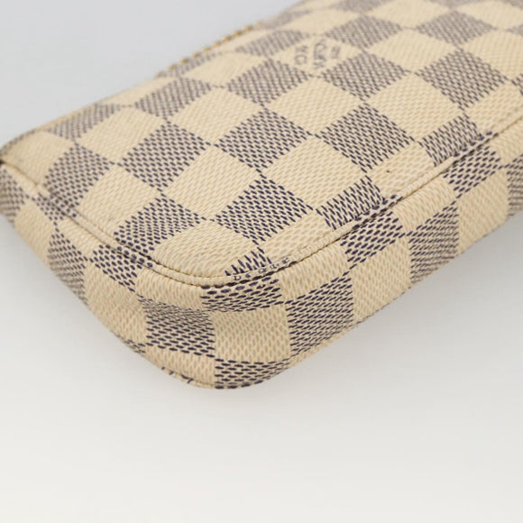 LOUIS VUITTON Damier Azur Mini Pochette Accessoires Pouch N63005 LV Auth BAZ726A