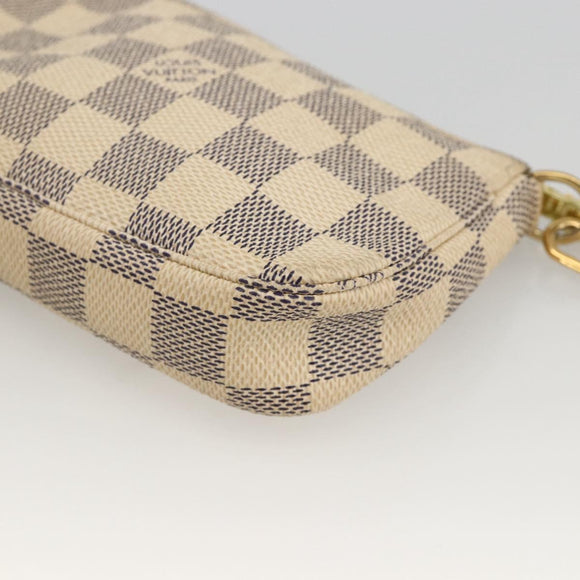 LOUIS VUITTON Damier Azur Mini Pochette Accessoires Pouch N63005 LV Auth BAZ726A