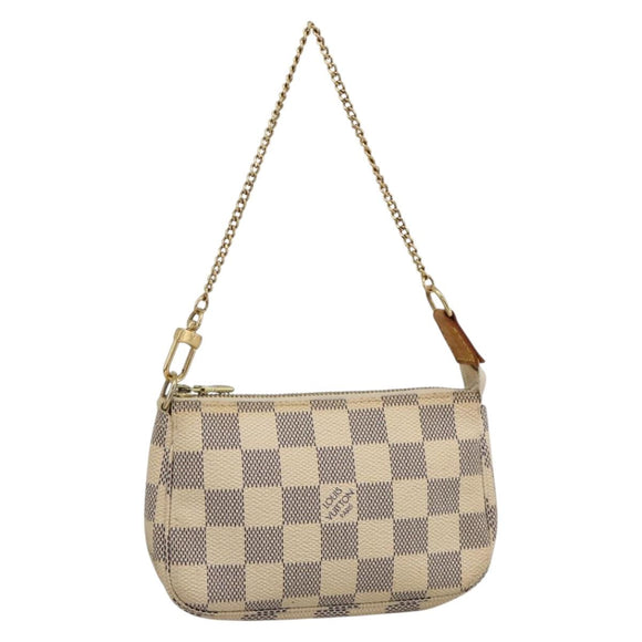 LOUIS VUITTON Damier Azur Mini Pochette Accessoires Pouch N63005 LV Auth BAZ726A