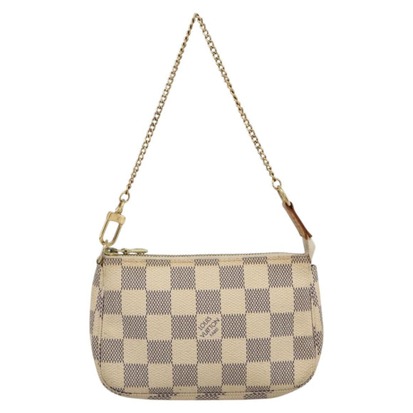 LOUIS VUITTON Damier Azur Mini Pochette Accessoires Pouch N63005 LV Auth BAZ726A