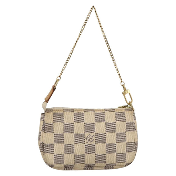 LOUIS VUITTON Damier Azur Mini Pochette Accessoires Pouch N63005 LV Auth BAZ726A