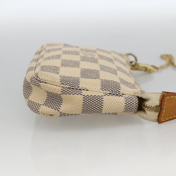 LOUIS VUITTON Damier Azur Mini Pochette Accessoires Pouch N63005 LV Auth BAZ726A