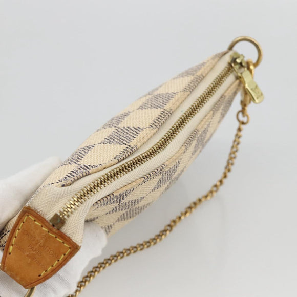 LOUIS VUITTON Damier Azur Mini Pochette Accessoires Pouch N63005 LV Auth BAZ726A