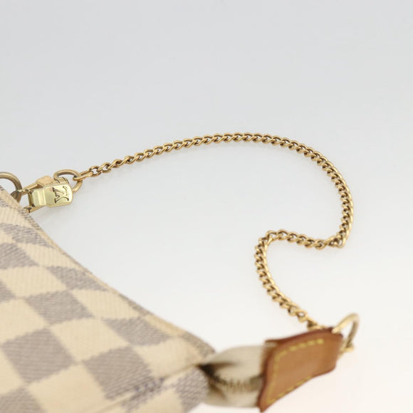 LOUIS VUITTON Damier Azur Mini Pochette Accessoires Pouch N63005 LV Auth BAZ726A