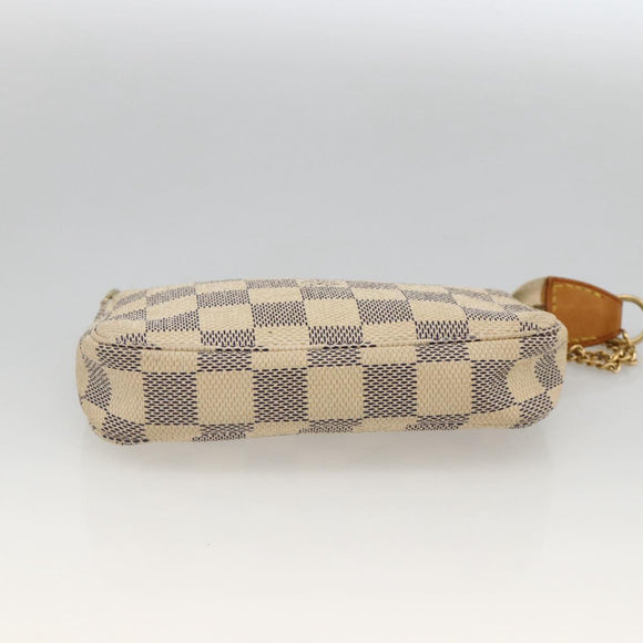 LOUIS VUITTON Damier Azur Mini Pochette Accessoires Pouch N63005 LV Auth BAZ726A