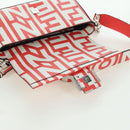 FENDI Marc Jacobs Collaboration Mamma Baguette Leather 2way Red Auth BAZ729SAM-21