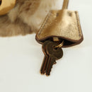 PRADA Shoulder Bag fur Beige Gold Auth BAZ731SM-21