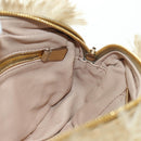 PRADA Shoulder Bag fur Beige Gold Auth BAZ731SM-25
