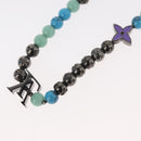 LOUIS VUITTON Collier LV Beads Necklace metal Turquoise Blue M00313 Auth BAZ738M-13