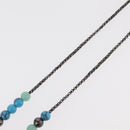 LOUIS VUITTON Collier LV Beads Necklace metal Turquoise Blue M00313 Auth BAZ738M-15