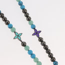 LOUIS VUITTON Collier LV Beads Necklace metal Turquoise Blue M00313 Auth BAZ738M-4