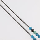 LOUIS VUITTON Collier LV Beads Necklace metal Turquoise Blue M00313 Auth BAZ738M-6