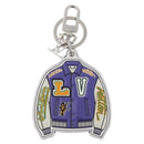 LOUIS VUITTON Porte Cles LV Varsity Jacket Charm Purple MP3385 LV Auth BAZ739SAM-2