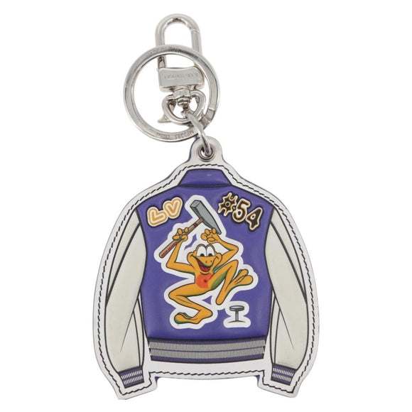 LOUIS VUITTON Porte Cles LV Varsity Jacket Charm Purple MP3385 LV Auth BAZ739SAM