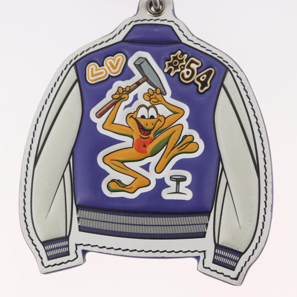 LOUIS VUITTON Porte Cles LV Varsity Jacket Charm Purple MP3385 LV Auth BAZ739SAM