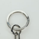 LOUIS VUITTON LV Shape Key Ring metal Silver tone MP2619 LV Auth BAZ740M-15
