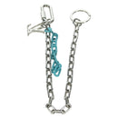 LOUIS VUITTON LV Shape Key Ring metal Silver tone MP2619 LV Auth BAZ740M-8