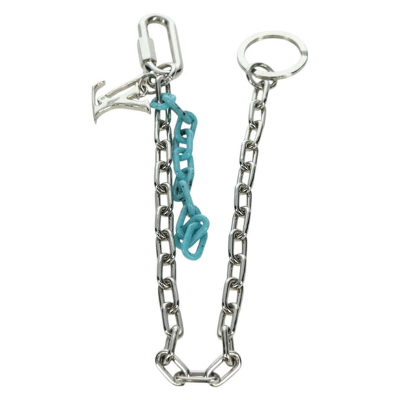 LOUIS VUITTON LV Shape Key Ring metal Silver tone MP2619 LV Auth BAZ740M