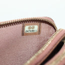 CHANEL Matelasse Chain Wallet Shoulder Bag Leather Pink Gold CC Auth BAZ741V-10