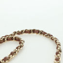 CHANEL Matelasse Chain Wallet Shoulder Bag Leather Pink Gold CC Auth BAZ741V-14