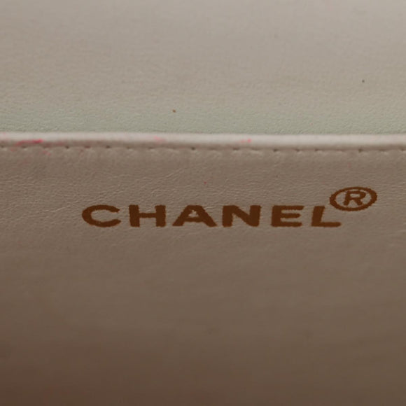 CHANEL Big Matelasse 35 Chain Shoulder Bag Canvas Gold Red CC Auth BAZ742V