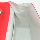 CHANEL Big Matelasse 35 Chain Shoulder Bag Canvas Gold Red CC Auth BAZ742V-22