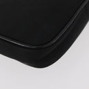 PRADA Kettenschultertasche Nylon Schwarz Silber Auth BAZ748A-15