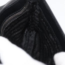PRADA Kettenschultertasche Nylon Schwarz Silber Auth BAZ748A-19
