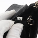 PRADA Kettenschultertasche Nylon Schwarz Silber Auth BAZ748A-12