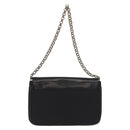 PRADA Kettenschultertasche Nylon Schwarz Silber Auth BAZ748A-2