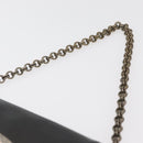 PRADA Kettenschultertasche Nylon Schwarz Silber Auth BAZ748A-8