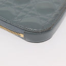 Christian Dior Cannage Chain Phone Pouch Bag Patent 2way Blue Gold Auth BAZ749A-17