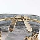Christian Dior Cannage Chain Phone Pouch Bag Patent 2way Blue Gold Auth BAZ749A-19