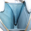 Christian Dior Cannage Chain Phone Pouch Bag Patent 2way Blue Gold Auth BAZ749A-22