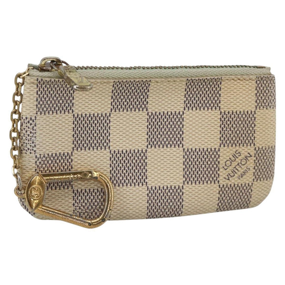 LOUIS VUITTON Damier Azur Pochette Cles Coin Purse N62659 LV Auth BAZ751
