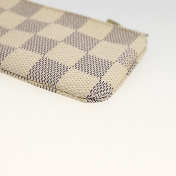 LOUIS VUITTON Damier Azur Pochette Cles Coin Purse N62659 LV Auth BAZ751