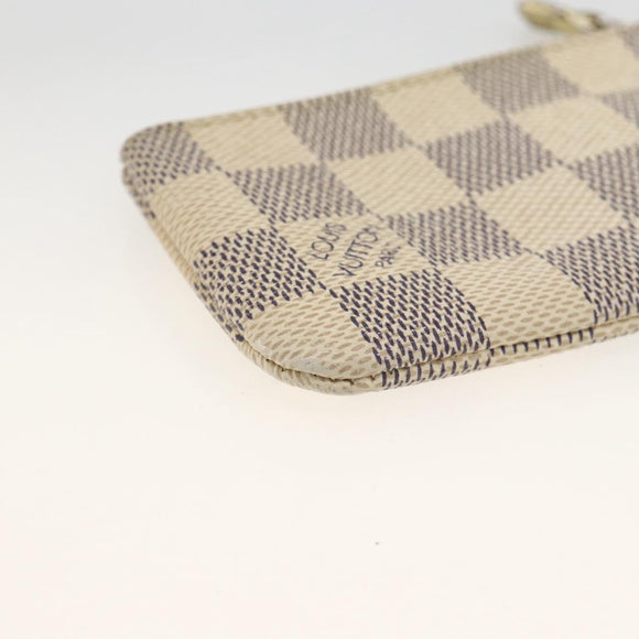 LOUIS VUITTON Damier Azur Pochette Cles Coin Purse N62659 LV Auth BAZ751