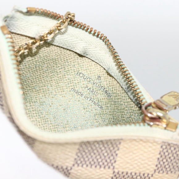 LOUIS VUITTON Damier Azur Pochette Cles Coin Purse N62659 LV Auth BAZ751