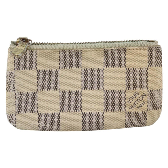 LOUIS VUITTON Damier Azur Pochette Cles Coin Purse N62659 LV Auth BAZ751